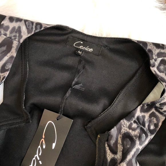Cecico gray & black leopard cutout dress - Picture 6 of 6